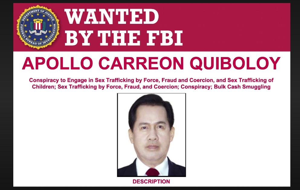 When is the extradition of Apollo Quiboloy to the US?