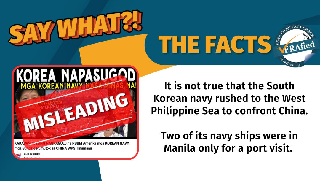 VERA FILES FACT CHECK: South Korea did NOT send its navy to WPS