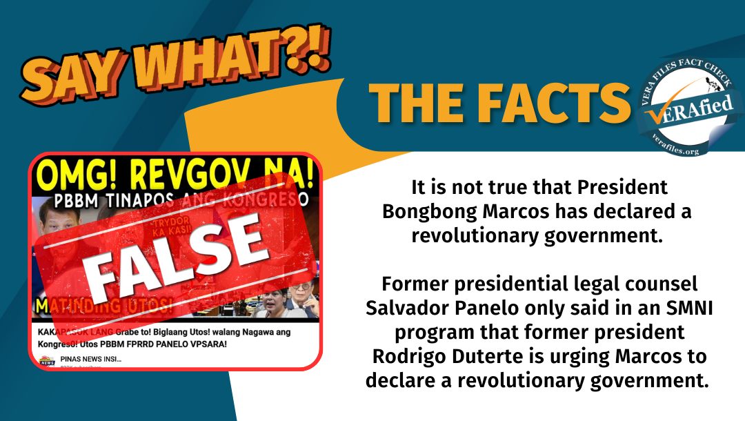 VERA FILES FACT CHECK: Marcos did NOT declare a revolutionary government