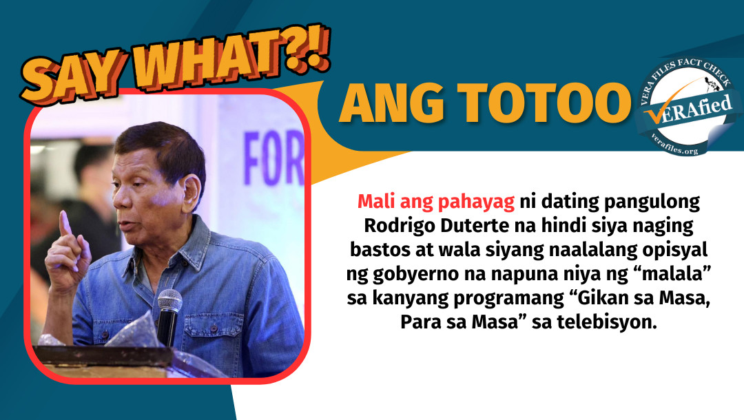 VERA FILES FACT CHECK: MALI ang pahayag ni Duterte na wala siyang ‘malalang’ pinuna sa gobyerno