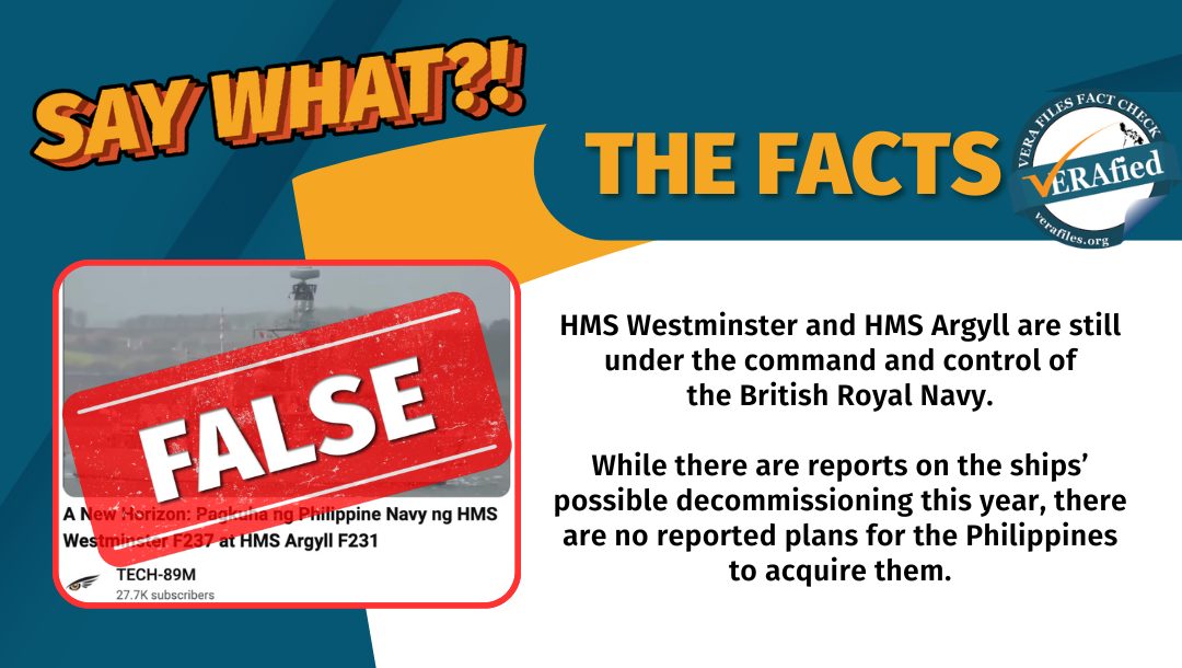 VERA FILES FACT CHECK: NO British Royal Navy ships handed over to the Philippines