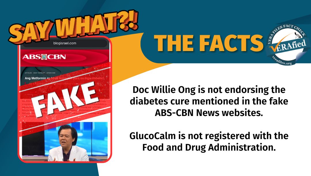 VERA FILES FACT CHECK: Bogus ‘ABS-CBN’ site peddles FAKE story on unregistered diabetes cure