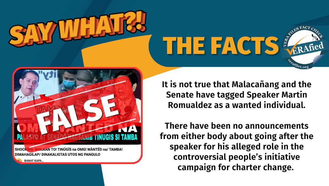 VERA FILES FACT CHECK: Marcos, Senate did NOT tag Romualdez as wanted individual 