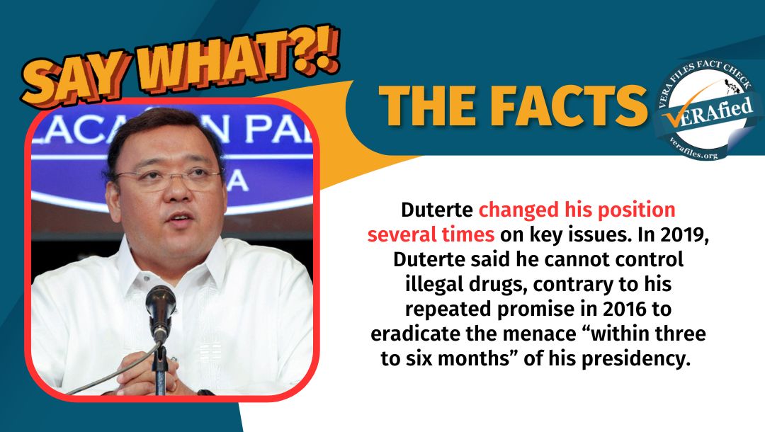 VERA FILES FACT CHECK: Harry Roque claim on Duterte’s ‘word of honor’ contradicts ex-president’s past statements